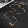 Chokers iparam Vintage Double Heart Pendant Necklace For Women Girl Zircon Crystal Neckor Gift For Lovers Fashion Jewelry Accessories YQ240201