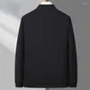 Men's Jackets 2024 Spring And Autumn Middle Aged Fashion Versatile Casual Stand Neck Jacket Coat