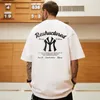 Мужские футболки, футболка большого размера, летняя хлопковая футболка с буквенным принтом и брендовым принтом, футболка с короткими рукавами, уличная мода, свободный стиль 8XL