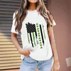 Women's T Shirts St. Day Shirt Casual Workout Topps Women Womens Short Sleeve Raglan Tee Long For