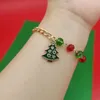 Chaîne 2023, nouveau bracelet de noël en perles, père noël, neige, alphabet, cristal, cadeau L24