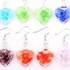 Stud Oorbellen QianBei 6 Parijs 6 stks/partij Romantische Oorbel Hart Lampwork Glas Hangers Bloem Murano Charms Sieraden Bruiloft