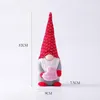 Décoration de fête coeur de noël père noël joyeux poupée Gnome nordique ornements en peluche pour la maison cadeaux de saint valentin