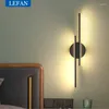 Lampa ścienna Nowoczesne nordyckie lampy LED proste lekkie akrylowe sypialnia sypialnia nocna salon dekoracja tła