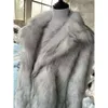 Cappotto lungo in pelliccia sintetica con colletto da uomo autunno/inverno di design per WPA5