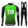 Tracki męskie Syn Long Seve Cycling Odzież Biehr Spring Autumn Jersey Zestaw Nowy rower MAILLOT ROPA CICLISMOH2421