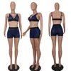 Kvinnors spårningsdräkter Sexiga Bra Mesh 2 -stycken Shorts Set Women Beach Wear Spaghetti Strap Crop Top och Mini Summer See Through Club Outfits