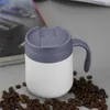 Copos térmicos portáteis de isolamento de café, 350ml, com alça, garrafa de água de aço inoxidável, camada dupla, copo de leite para escritório doméstico, caneca térmica