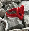 Cluster anneaux mignon creux en émail blanc rouge coeur rouge hyperbole 2024 tendance sweet kawaii réglable pour les femmes y2k bijoux fête