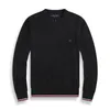 Fashionable men's sweater autumn/winter round neck sweater solid color base pullover knitted shirt for warmth