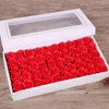 Decorative Flowers 50pcs Diameter 5cm Soap Rose Head Beauty Wedding Valentine's Day Gift Bouquet Home Decoration Hand Flower Art