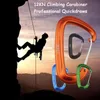 8 PCS Professionella karabiners D Form 12 kN Climbing Carabiner Hooks Outdoor Protective Hammocks Camping Buckle 240123