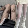 Fontes de festa coração flor malha japonesa meninas lolita ins meias meias jk branco fishnet meia-calça feminina para mulher verão legging