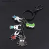 Keychains Lanyards Hollow Knight Metal Characters KeyChain Knight Octopus Grub Hornet Pendant Key Chain for Women Men Key Holder Jewelry Q240201