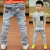 Kids Pants Big Boys Stretch Joker Jeans Spring Children Pencil Leggings Autumn Denim Clothes For 2 to 14 Years Male Child 240124