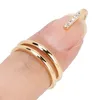 Bagues de cluster Trendy Nail Metal Line Fingertip Bijoux Art Lady Portant Décoration Femmes Fille Cadeaux