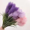 Decorative Flowers 1PC Artificial Pampas Grass Flower Arrangement DIY Reed Branch Colorful Fake Plants Silk Bouquet Home Decor 50cm