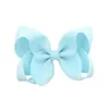 Hårtillbehör 2st Boutique Bowknot Clips Handgjorda färgglada massiva band Grosgrain Bow Hairn Pin för tjej 3/4/6/8inch