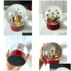 Decorazioni natalizie 2023 Edizione C Classici Palla di neve rossa con sfera di cristallo interna per bottiglia per compleanno speciale Novità Vip Gi Dhv0T