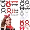 Party Supplies 1950s Costume Accessories Set For Women Grease Scarf Headband Glasses Earring 50s 80s Decorations Bandana Tie Earrings