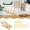 Kitchen Storage Dish Drainer Plate Rack Clothes Drying Dinner Accessories Tools Cup Shelf Bamboo Shelves