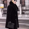 2024 Haining Mink Fur Coat Mens and Integrated Winter Plush Thickened Medium Length Faux IQLP