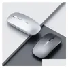 Souris Inphic PM1 Wireless Mouse Tra Slim Rechargeale Silencieux 1600 DPI Voyage pour ordinateur portable Drop Delivery Ordinateurs Réseau Keybo Otahc