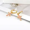 Hoop Earrings 925 Sterling Silver Ear Needle Lightning/Little Pepper/Cross Pendant Enamel Zircon For Women Fashion Wedding Jewelry