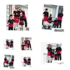 Family Matching Outfits Arrival Black Red Sweater Comfortable Drop Delivery Baby Kids Maternity Clothing Dhwpz