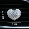 Creative Rhinestone Car Air Outlet Clip Heart-shaped Conditioning Perfume Clips Auto Interior Accessories