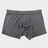 Sous-vêtements pour hommes sous-vêtements modaux à rayures haute élasticité Boxer taille moyenne Breifs grande taille culotte légère ultra-douce maillots de bain unis