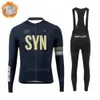 Survêtements pour hommes Biehr Vêtements de cyclisme Mens Set Syn Winter Road Race Bike Shirt SuitLong Seve Bicyc Jersey Veste thermique RopaH2421