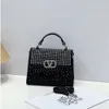 Handbag with Inlaid able Women's New High Aesthetic Value Full Diamond Trendy Style Portable Shoulder Bag 2024 78% Off Store wholesale