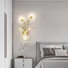 Wall Lamp Modern LED Flowers For Bedside Bedroom Living Room Aisle Stairs Balcony Acrylic Sconce Home Decor Fixture Luster