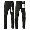 Fioletowe dżinsowe spodnie męskie dżinsy Designer dżinsy Mężczyzn czarne spodnie wysokiej jakości prosta retro Ristrowany motocyklista Jean Slim Fit Ubranie motocyklowe