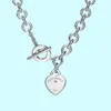 T Designer Heart Pendant Halsband Armband Studörhängen Kvinnor Luxury Brand Jewelry Classic Fashion 925 Sterlling Silver Rose 8517070