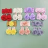 Accessoires pour cheveux Born Baby Bandeau Chaussettes Ensemble Fleur Princesse Infantile Fille Grand Bande Élastique Chapeaux 2 pièces