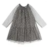 Robes de fille Robe d'été décontractée pour enfants filles 2 4 6 8 10 ans vêtements style coréen fête d'anniversaire soirée paillettes blanc tulle robes