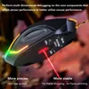 INPHIC W6 Kabelgebundene Maus mit 6 Tasten, leises Klicken, ergonomisches 1,5 m langes USB-Kabel, Computermaus, Gamer-Mäuse, optische Maus mit leisem Klicken für PC, Gaming-Maus