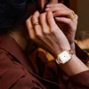 Reloj de pulsera de marca informal de moda Simple de oro rosa para mujer con movimiento japonés, relojes cuadrados de lujo para mujer, reloj femenino 240123