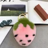 Nyckelringar ringenden Keychain Car-Charm-Edent Lady's Bag Pendant Real Rex Fall Fashion Toy Strawberry Trincet282y