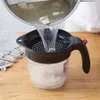 1000ML Practical Fat Separator Bottom Release Gravy Oil Soup Fat Separator With Strainer Filter Bowl Kitchen Tools Cooking Tools T240W