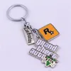 Keychains Muti-Pendant Key Holder PS4 Xbox PC Keyfob Game GTA V Grand Theft Auto 5 Keychain For Fans Chains Ring Llaveros