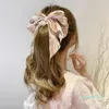 Headwear Hair Accessories Floral Print Bowknot Hairpins Oversized Women Clips Girls Sweet Solid Hairgrips Bows Spring Clamp