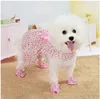 Hondenkleding Huisdier Denim Prinsessenjurk Lente 2024 Teddy Schnauzer Bichon Chihuahua Boogrok Voor Kleine Middelgrote Honden Bloemen