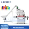 ZONESUN Máquina tampando automática tampas de rosca tampas de alta velocidade vibratória tampa alimentador garrafa selagem produção de embalagens ZS-FXZ101 máquina seladora