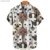 Homens camisetas Verão Mens Havaiano Manga Curta 3D Impresso Camisa Oversized Social Cartoon Imagem Rua Casual Roupas de Luxo S-5XL Q240201