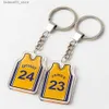 Klapetyki Jersey Basketball Basketball Buthey Memorial Blapein z nazwą zawodnika Acryl Sports Key Pierścień dla mężczyzn dla kobiet fan koszykówki pamiątki ozdoba prezentowa Q240201