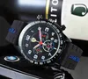 ستة إبرة وظيفة كاملة chronograph Rubber Strap Mens Farah العلامة التجارية غير الرسمية للركض الثاني