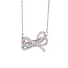 Swarovski Collier Designer Femmes Original Qualité Colliers Précision Arc Collier Femelle Or Rose Cristal Élément Collier Chaîne